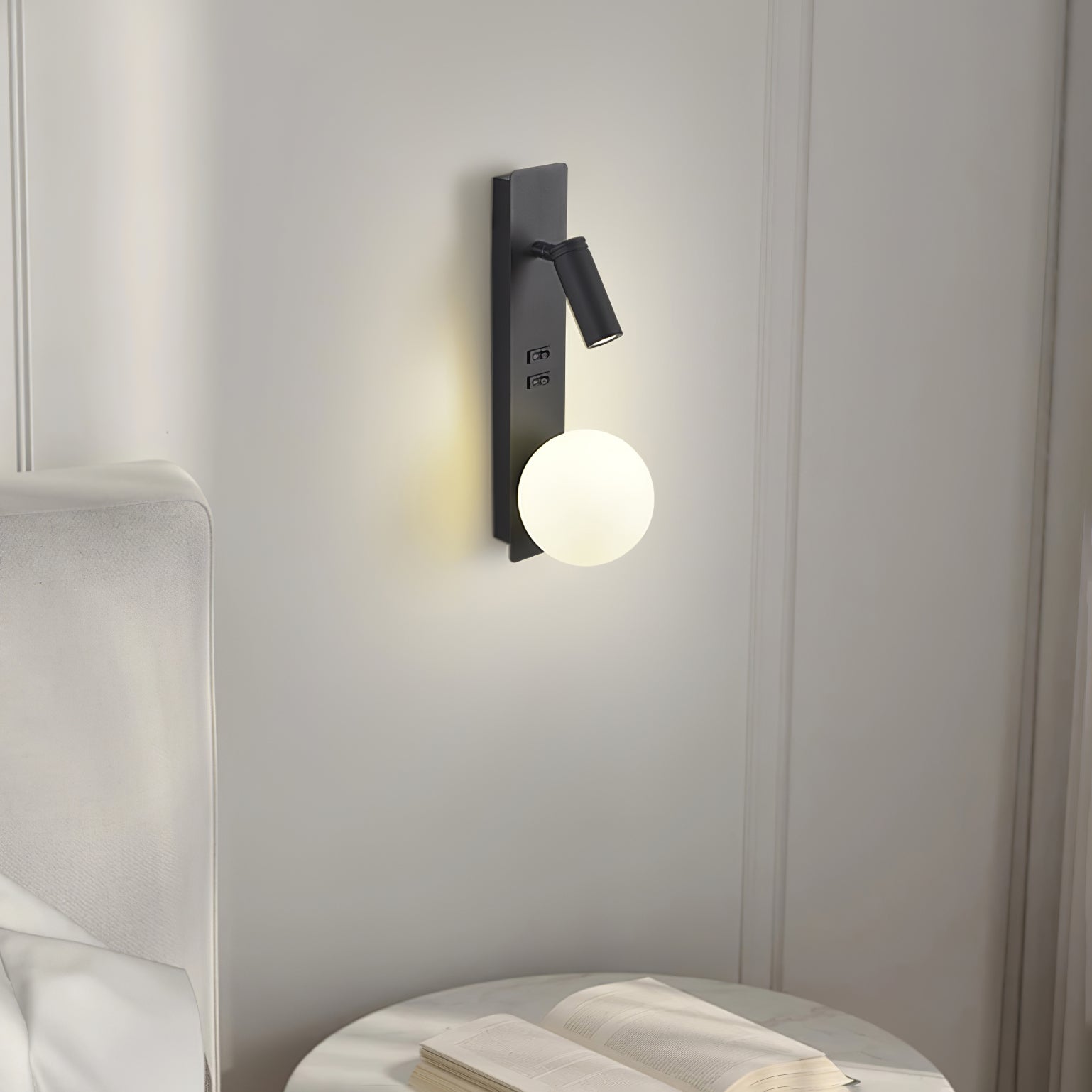 Alraeion Applique Murale en Verre Minimaliste Moderne