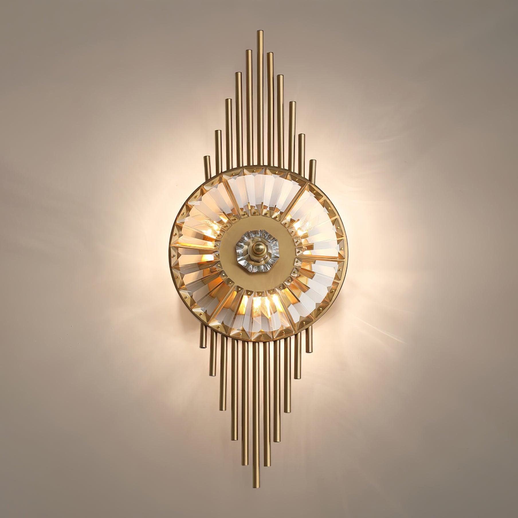 Cilirel Applique Murale Cristal Or Engrenage Luxueux