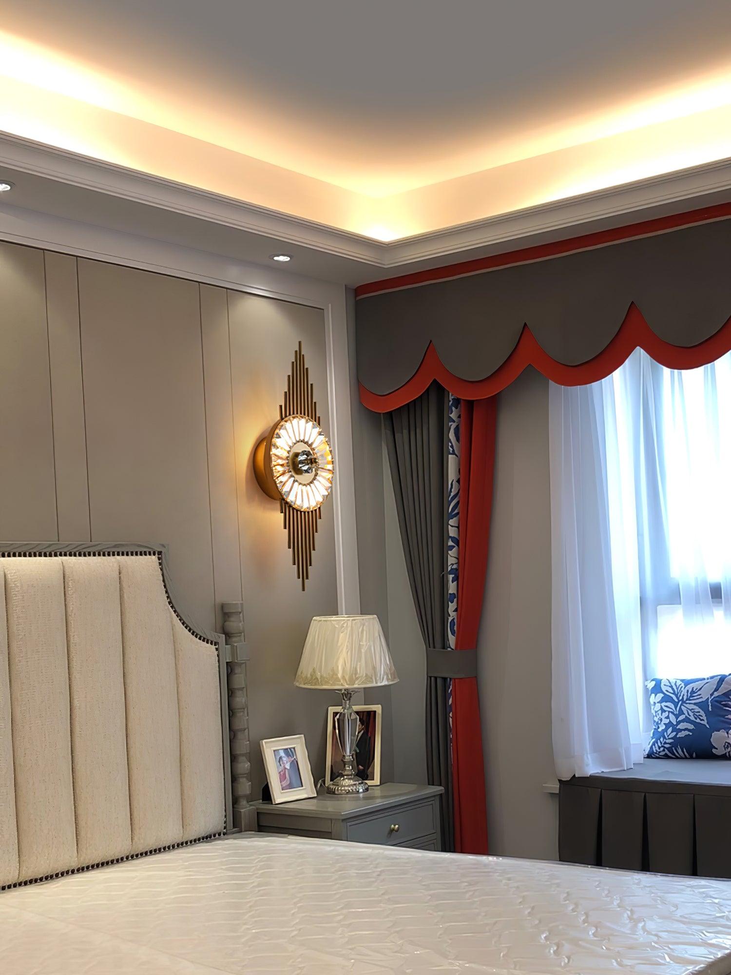 Cilirel Applique Murale Cristal Or Engrenage Luxueux