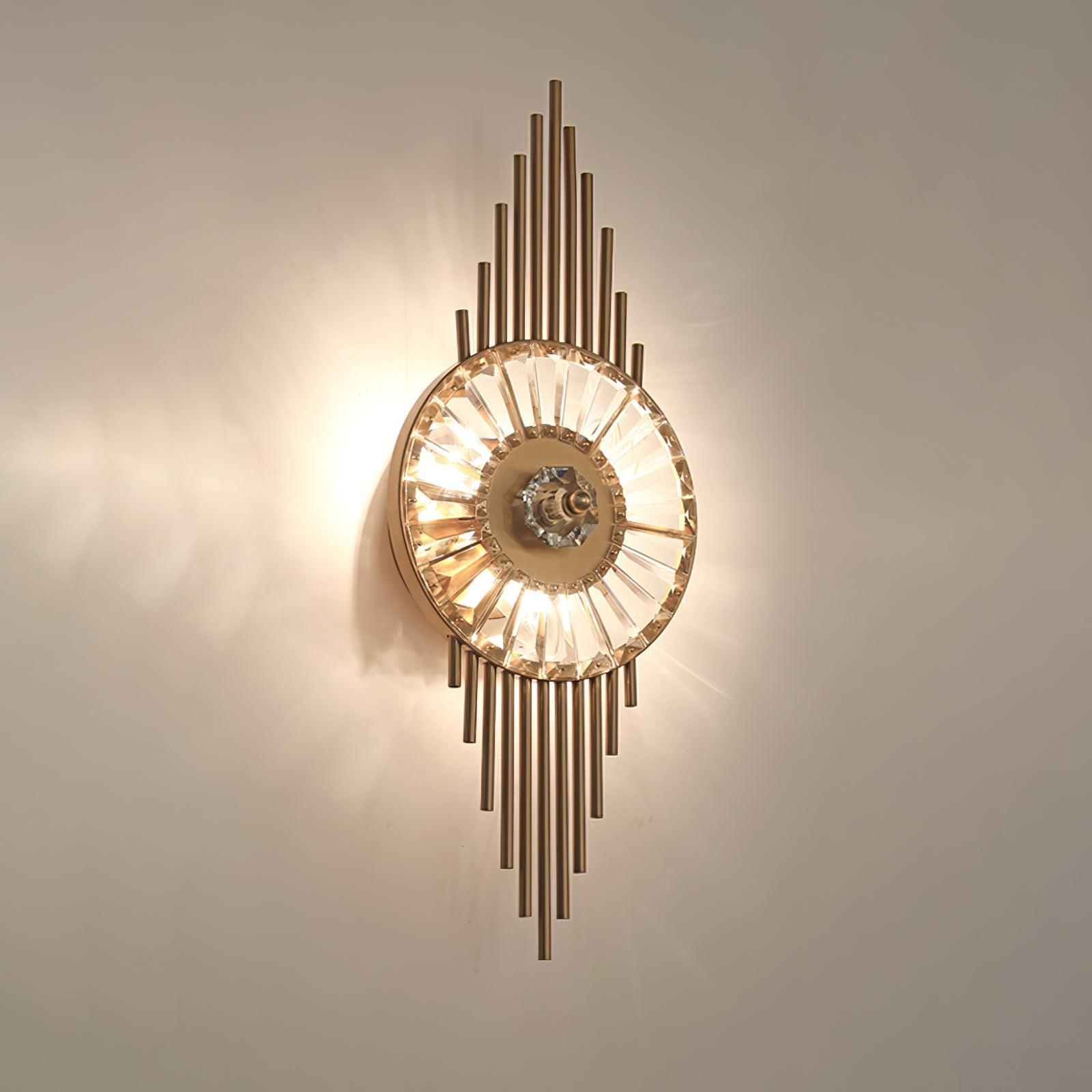 Cilirel Applique Murale Cristal Or Engrenage Luxueux