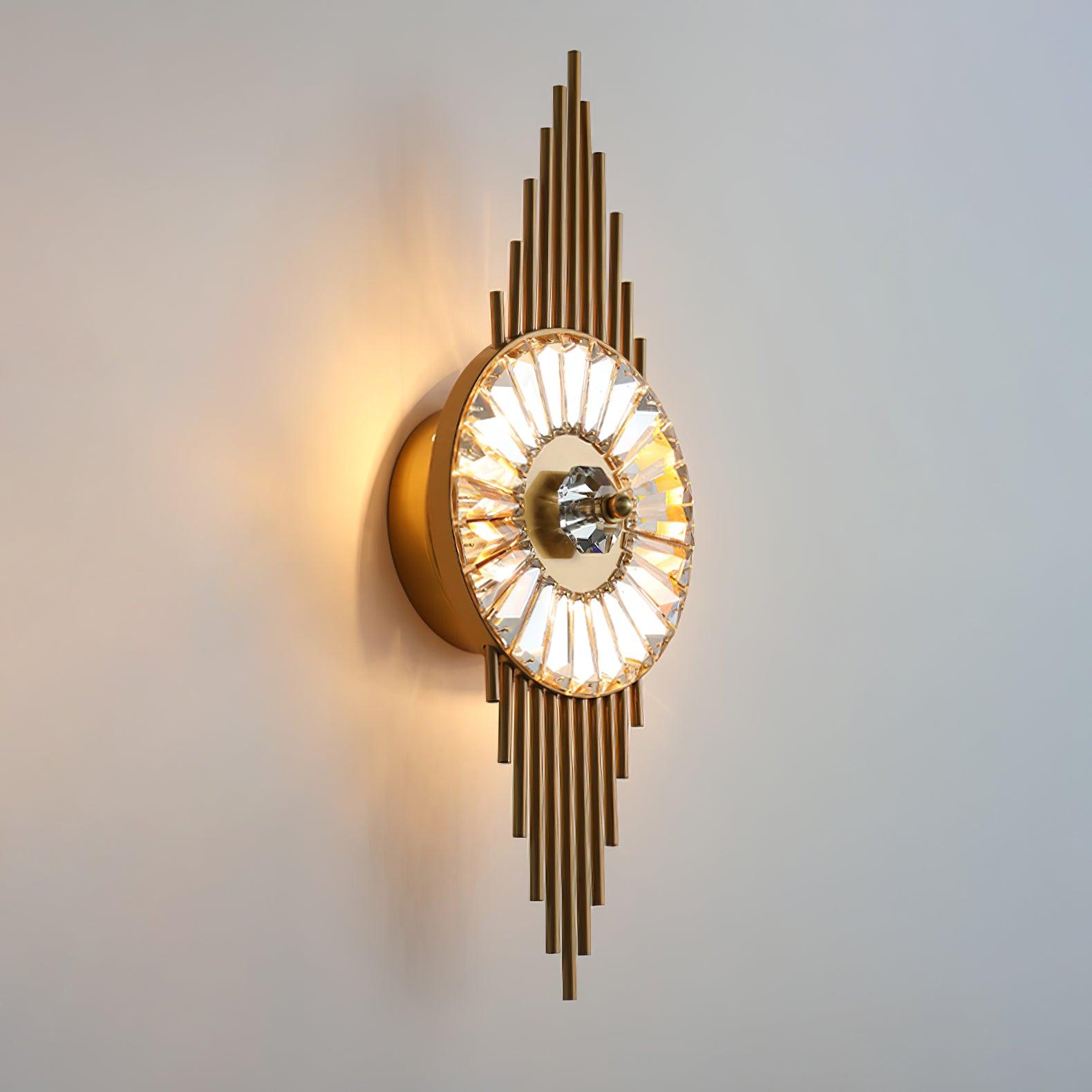 Cilirel Applique Murale Cristal Or Engrenage Luxueux