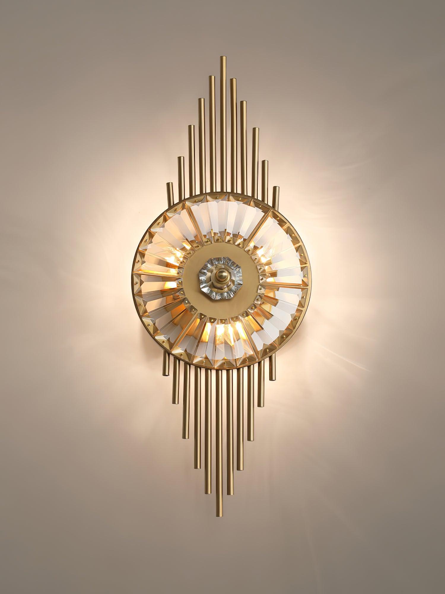 Cilirel Applique Murale Cristal Or Engrenage Luxueux