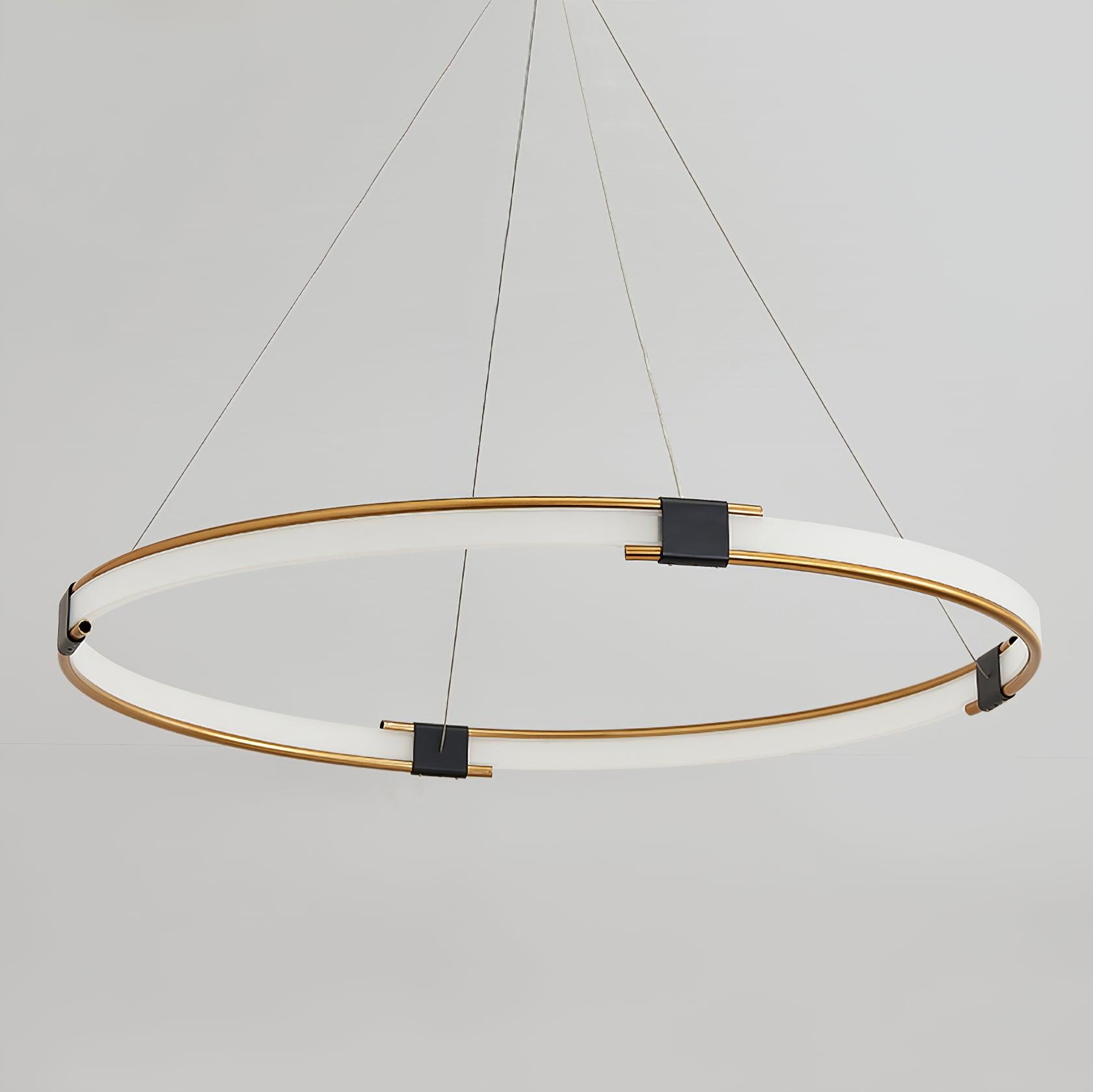 Lustra Lustre Anneau Doré LED Halo Moderne