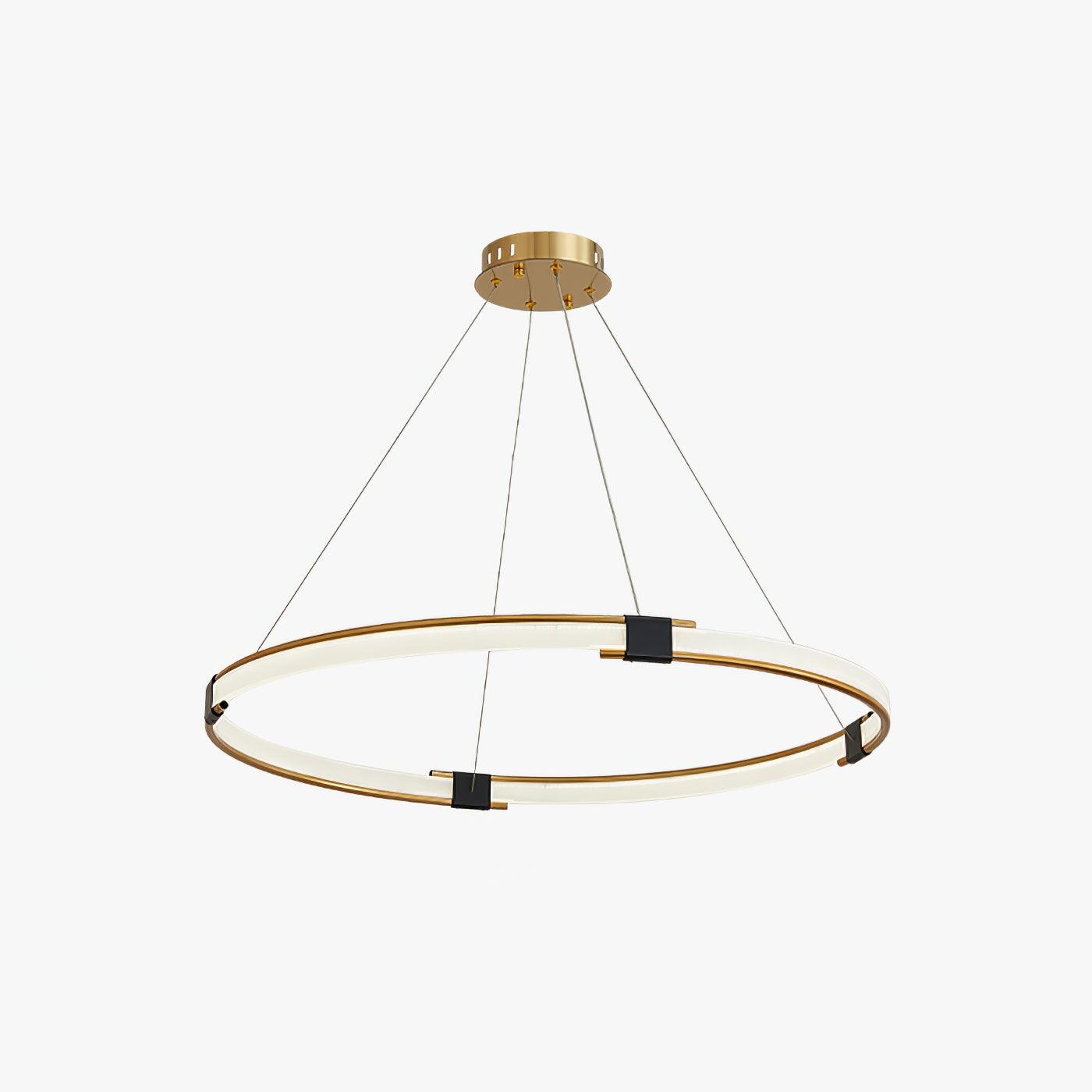 Lustra Lustre Anneau Doré LED Halo Moderne