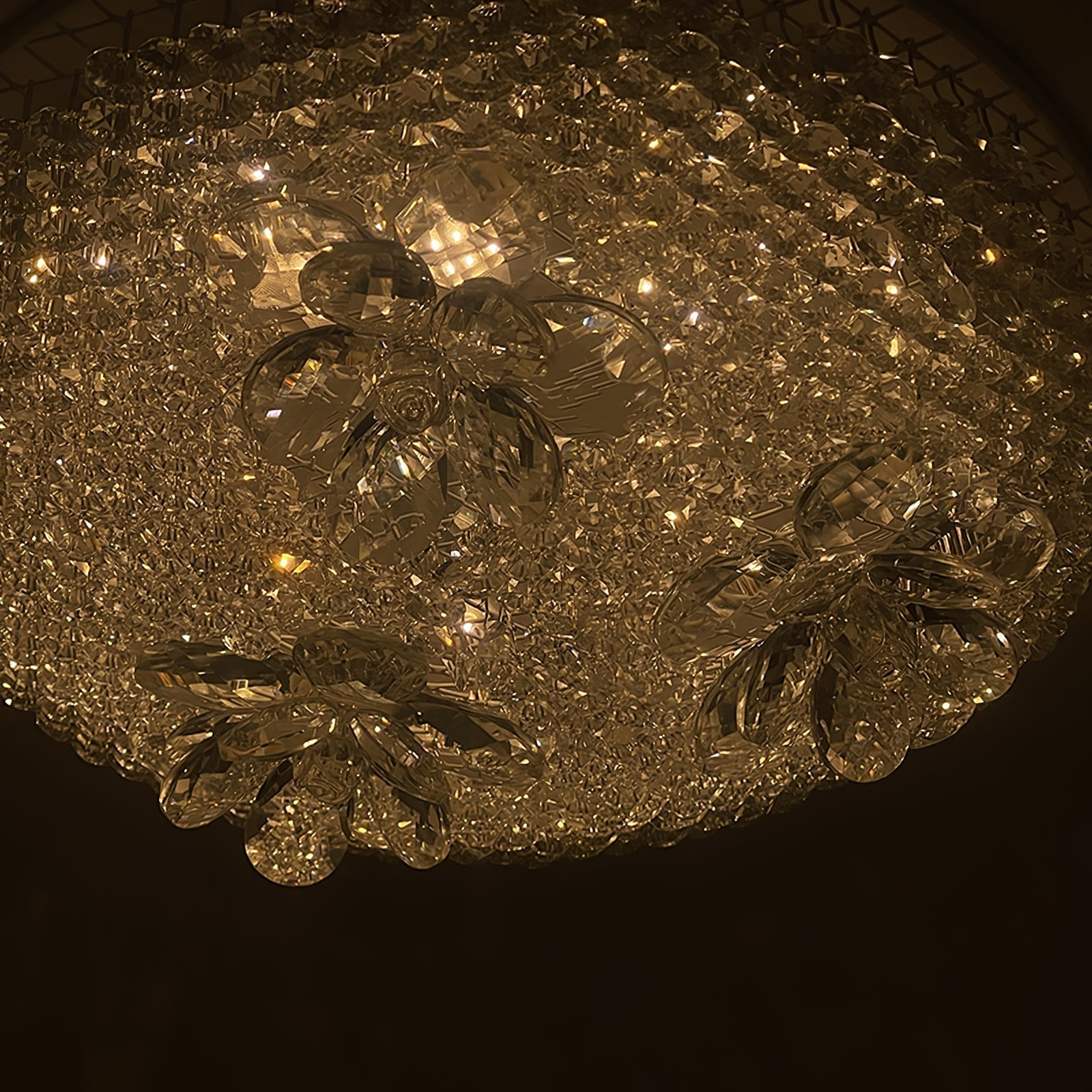 Zesolila Traditionnel Art Or Suspension Lumière