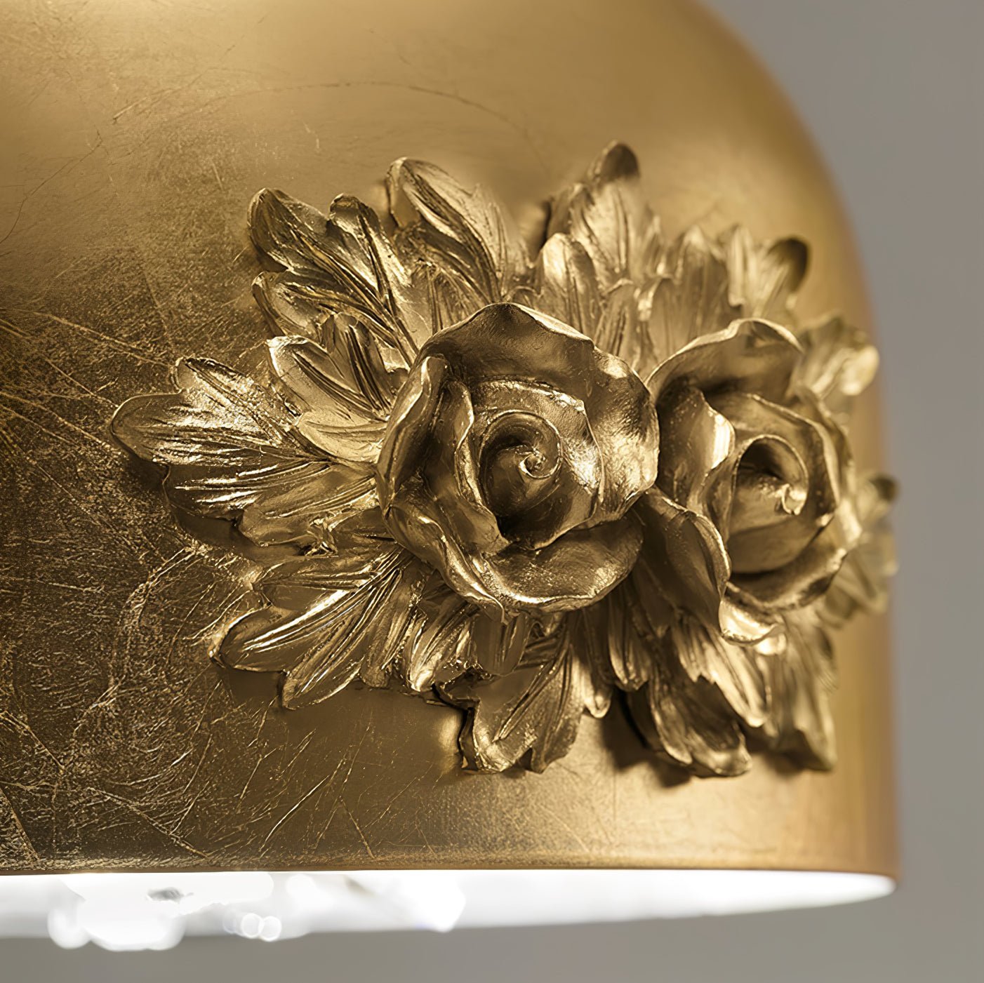 Zesolila Traditionnel Art Or Suspension Lumière
