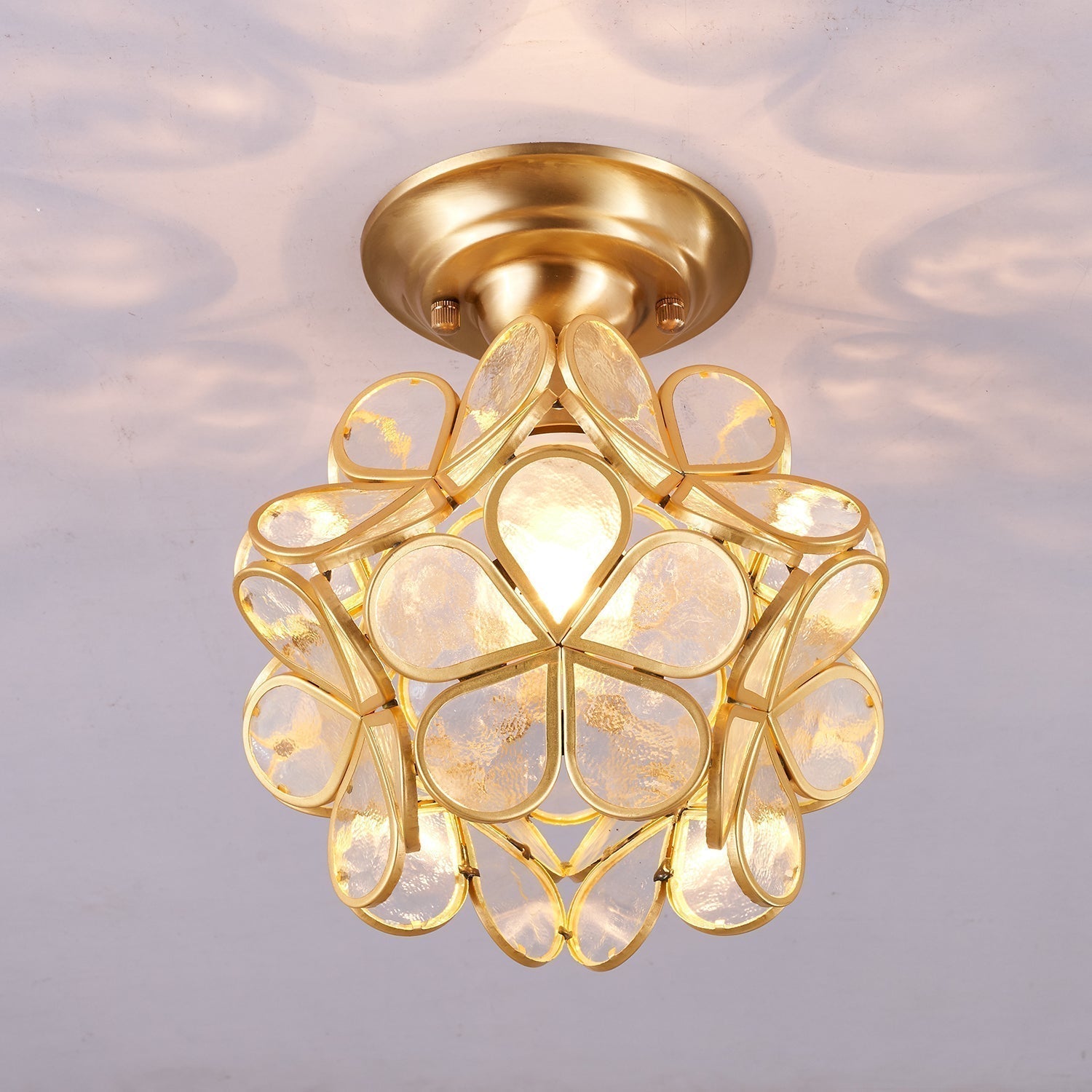 Ullaeiel Plafonnier Luxe Bloom Doré