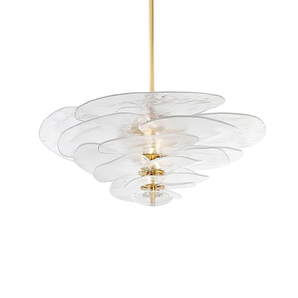 Aurora Lustre Pétale en Verre Murano Doré Luxe