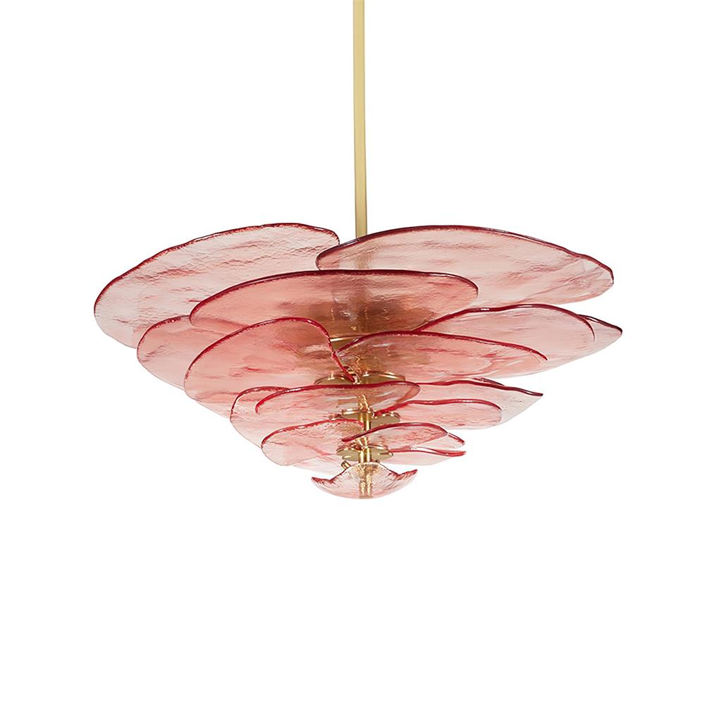 Aurora Lustre Pétale en Verre Murano Doré Luxe
