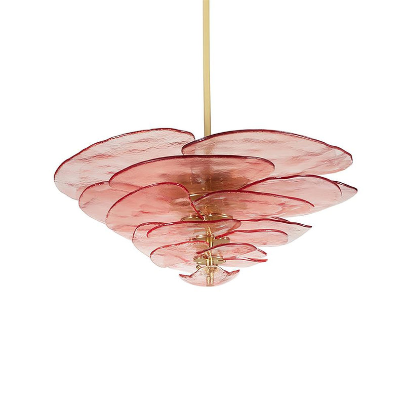 Aurora Lustre Pétale en Verre Murano Doré Luxe