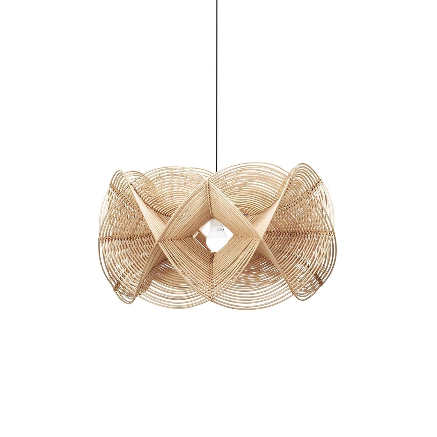 Golven Suspension Rattan Tissé Organique Artistique