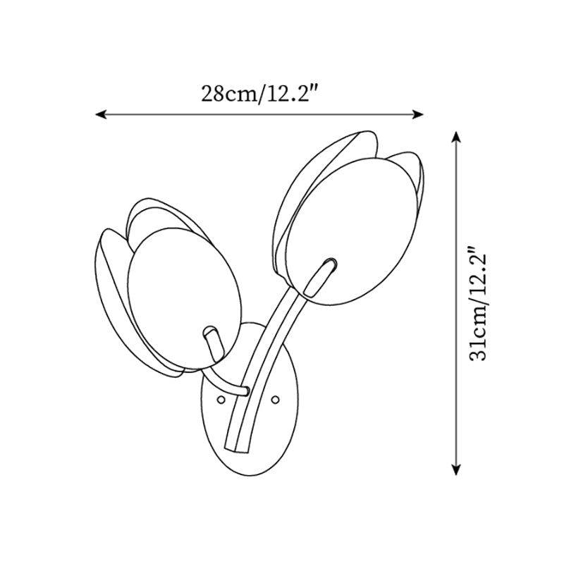 Gudelle Applique Murale Double Tulipe