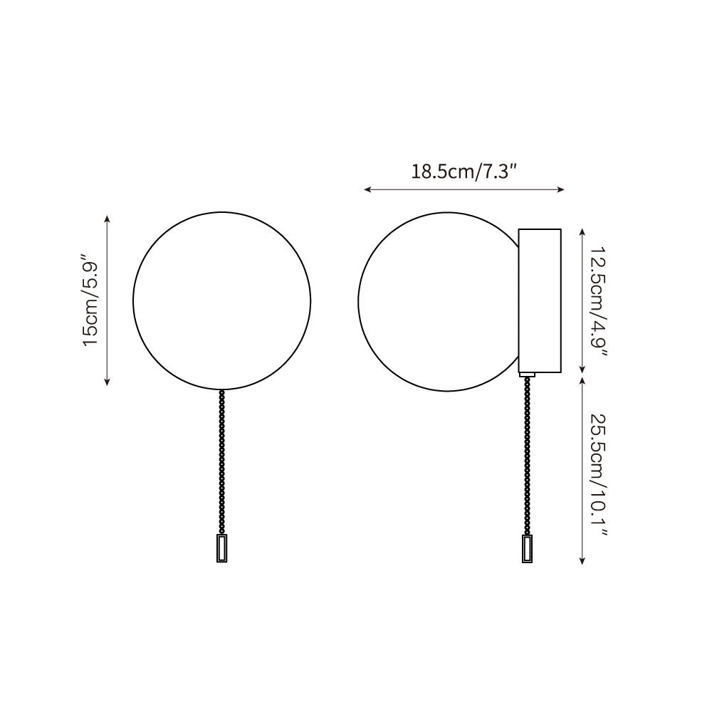 Aurlirira Applique Murale Moderne Minimaliste En Métal Et Verre