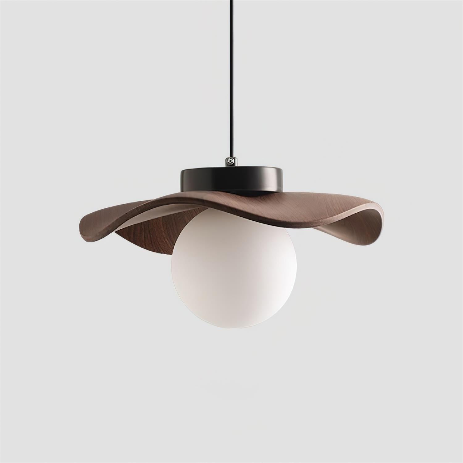 Suspension Verre Ondulé Ombre Sculptural Minimaliste Accent