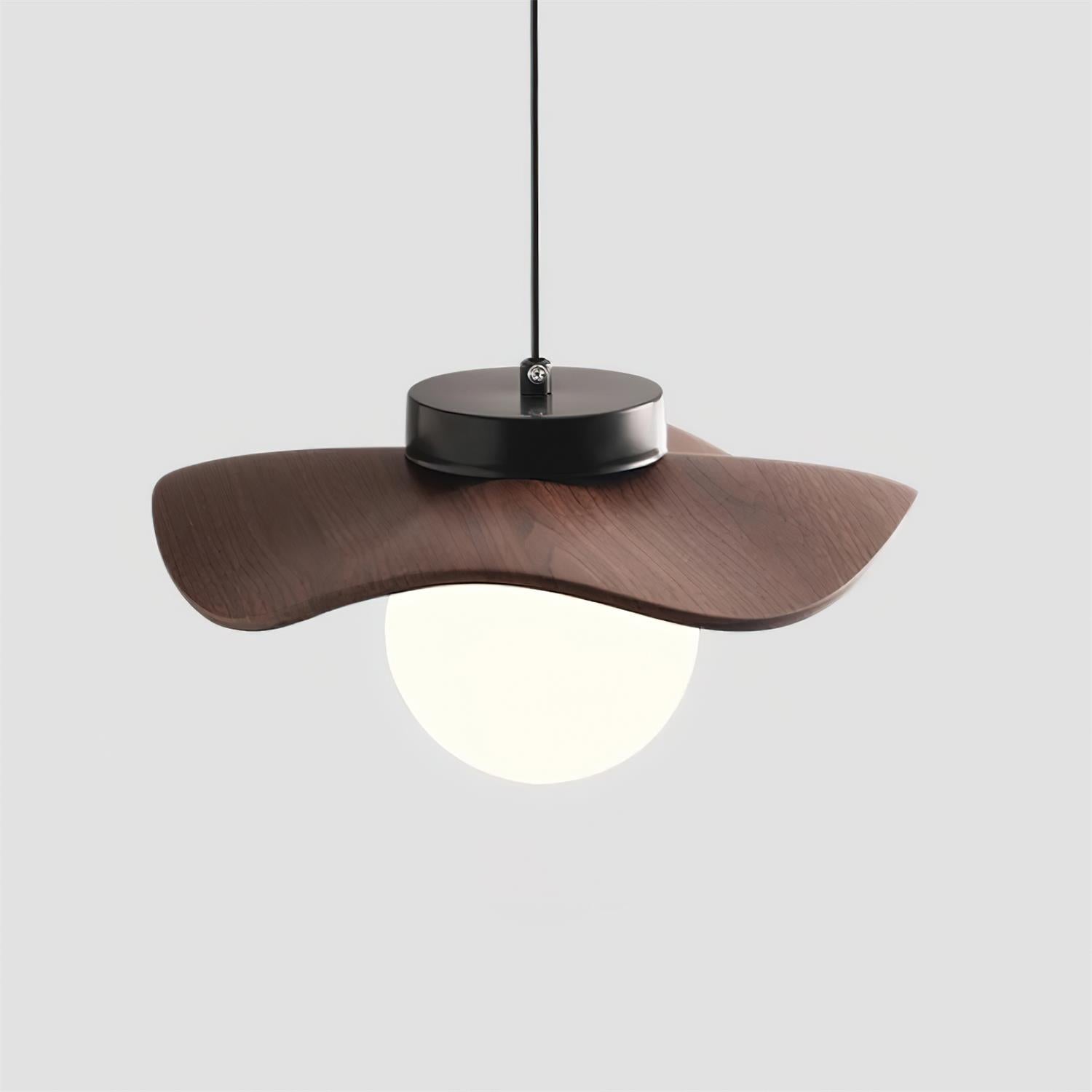 Suspension Verre Ondulé Ombre Sculptural Minimaliste Accent