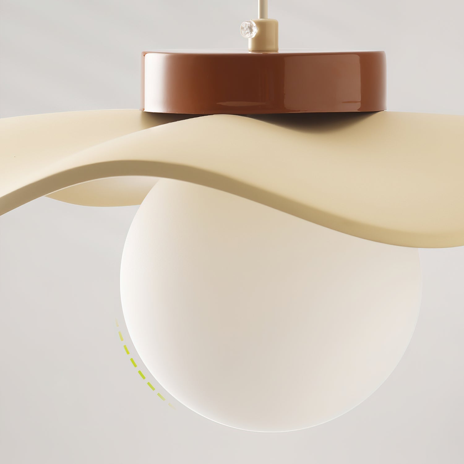 Suspension Verre Ondulé Ombre Sculptural Minimaliste Accent