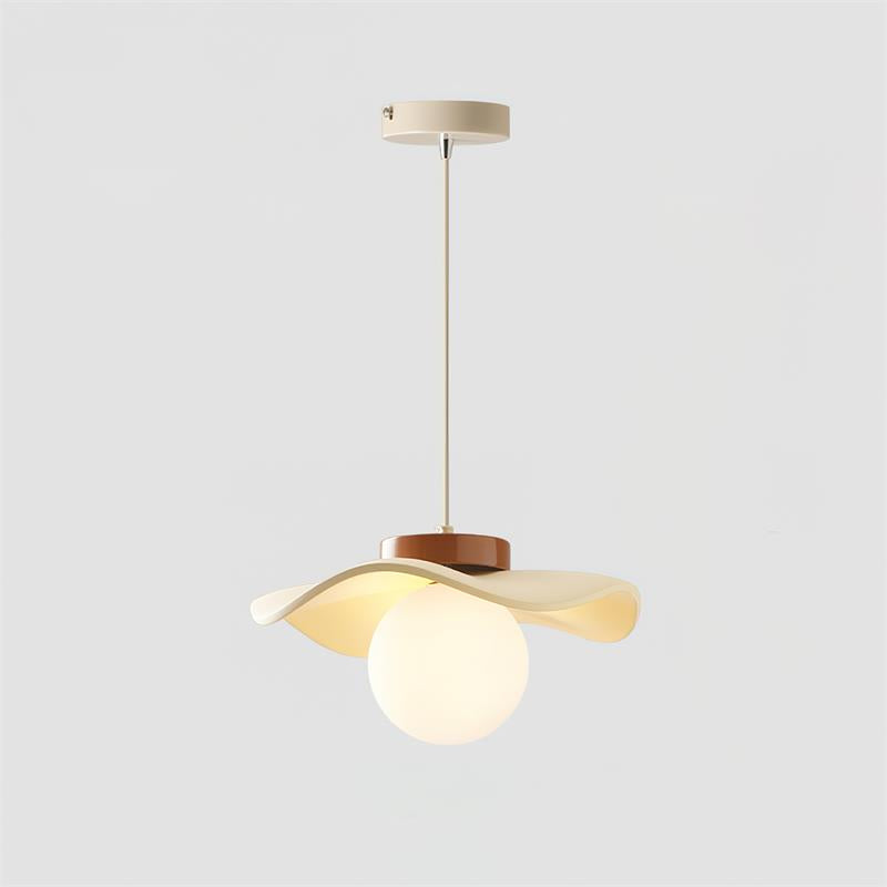 Suspension Verre Ondulé Ombre Sculptural Minimaliste Accent