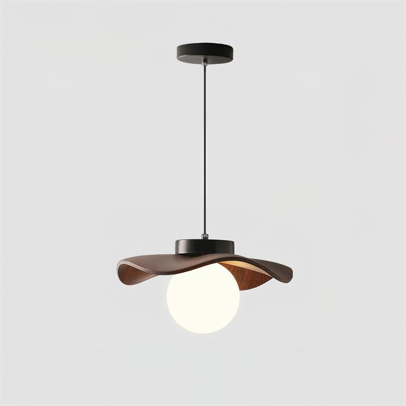 Suspension Verre Ondulé Ombre Sculptural Minimaliste Accent