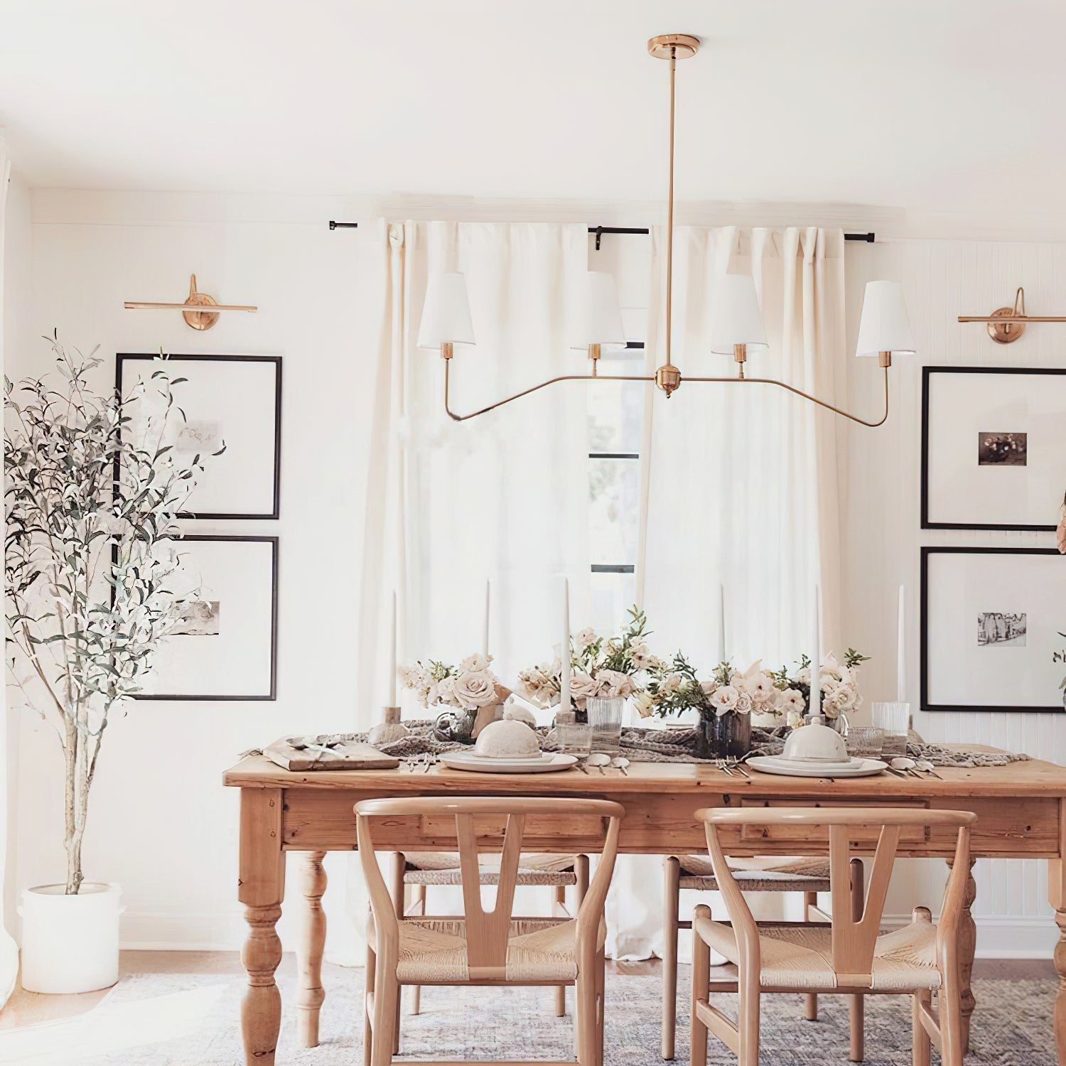Lustra Lustre Laiton Courbé Beige Linéaire