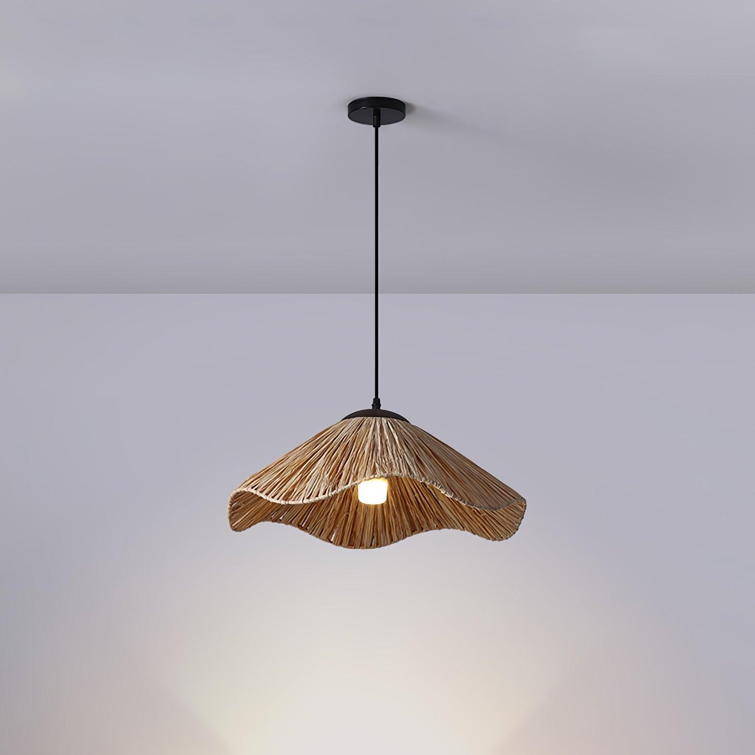 Firan Lampe suspendue bohème en paille
