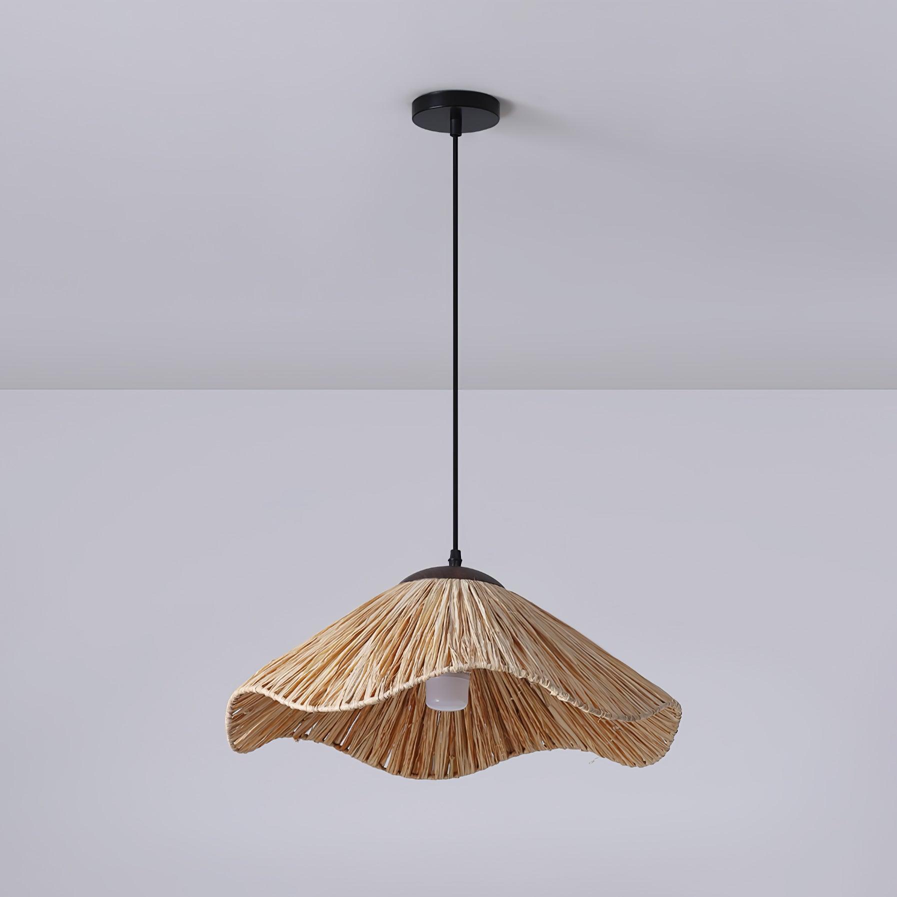Firan Lampe suspendue bohème en paille