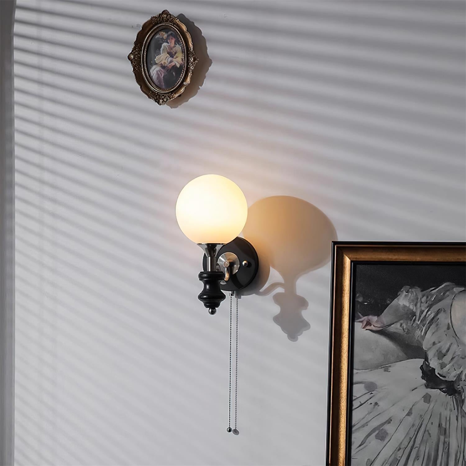 Duvin Applique Murale Vintage en Verre Givré