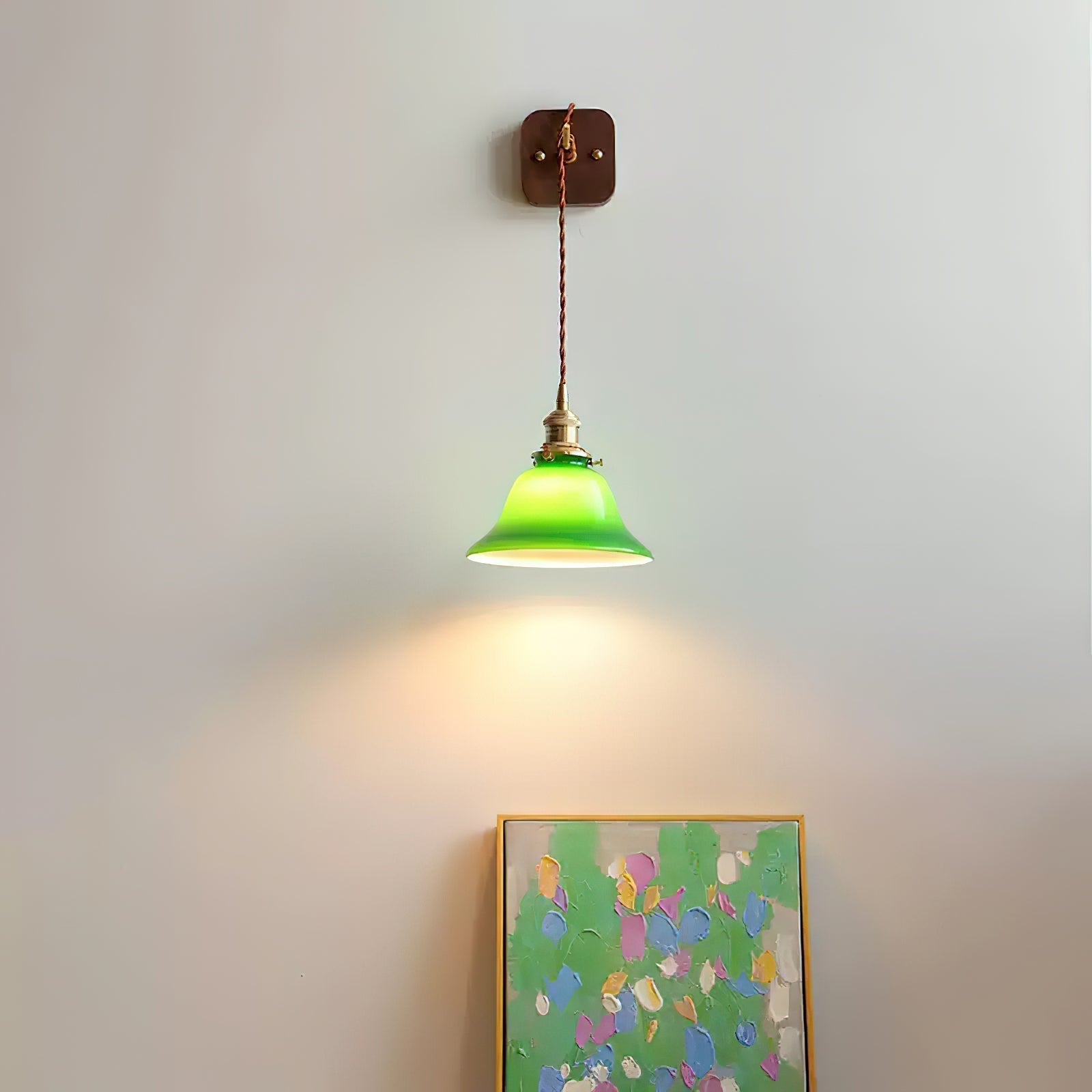 Bell Applique Murale Laiton Vert Moderne
