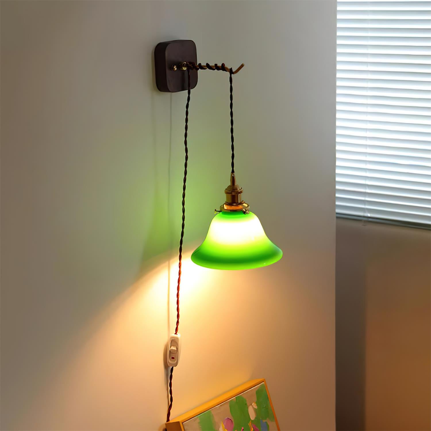Bell Applique Murale Laiton Vert Moderne