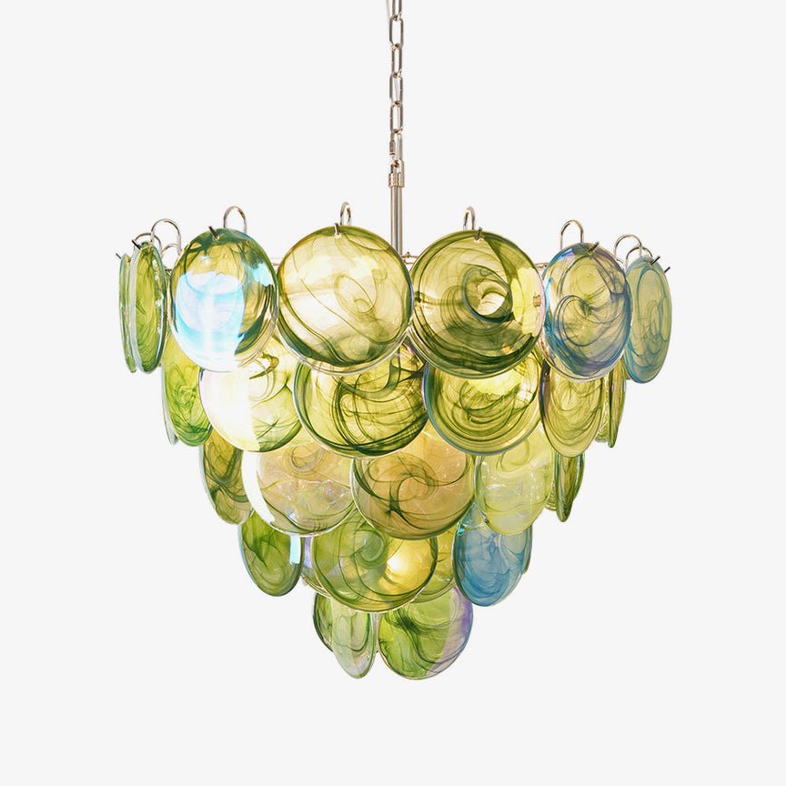 Aurora Lustre en Verre de Murano Vert