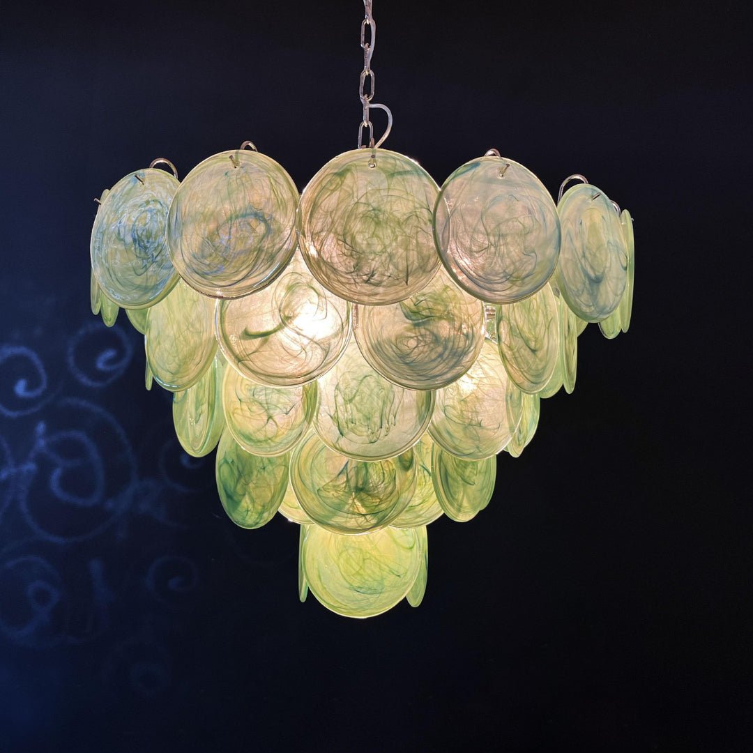 Aurora Lustre en Verre de Murano Vert