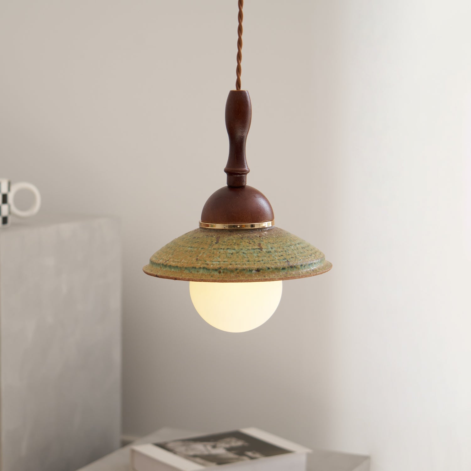 Ulsilia Suspension Art en Bois et Céramique