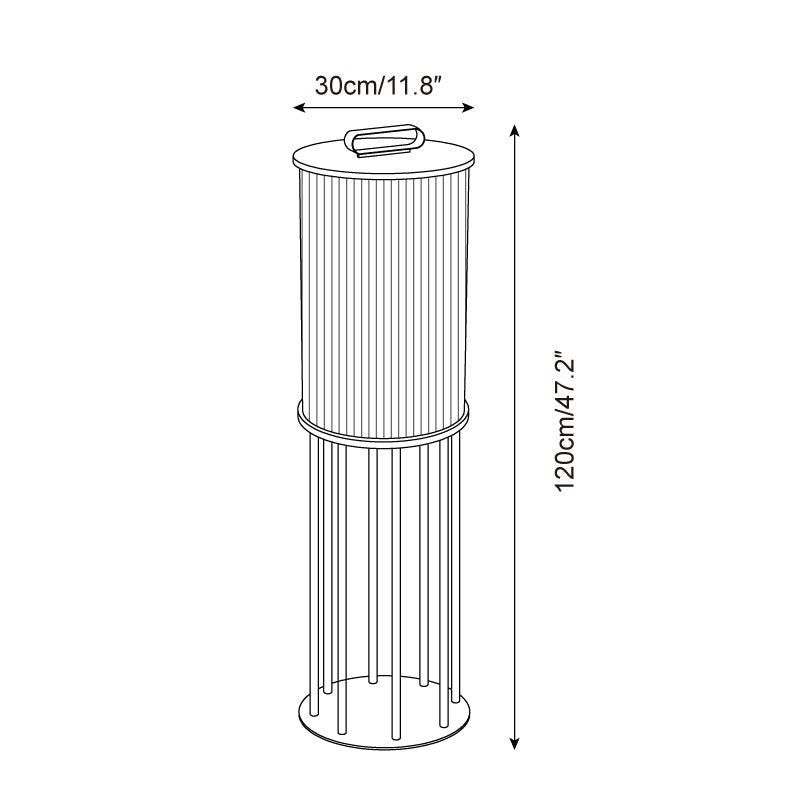 Greta Lampe Extérieure Cylindre en Acier Inoxydable Moderne