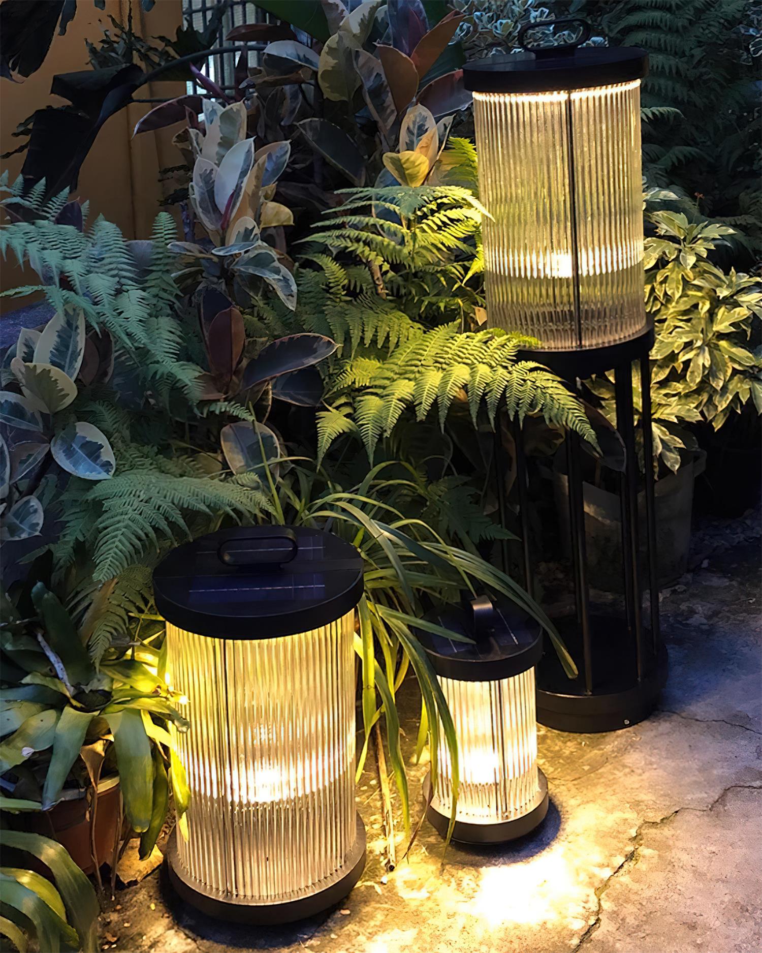 Greta Lampe Extérieure Cylindre en Acier Inoxydable Moderne