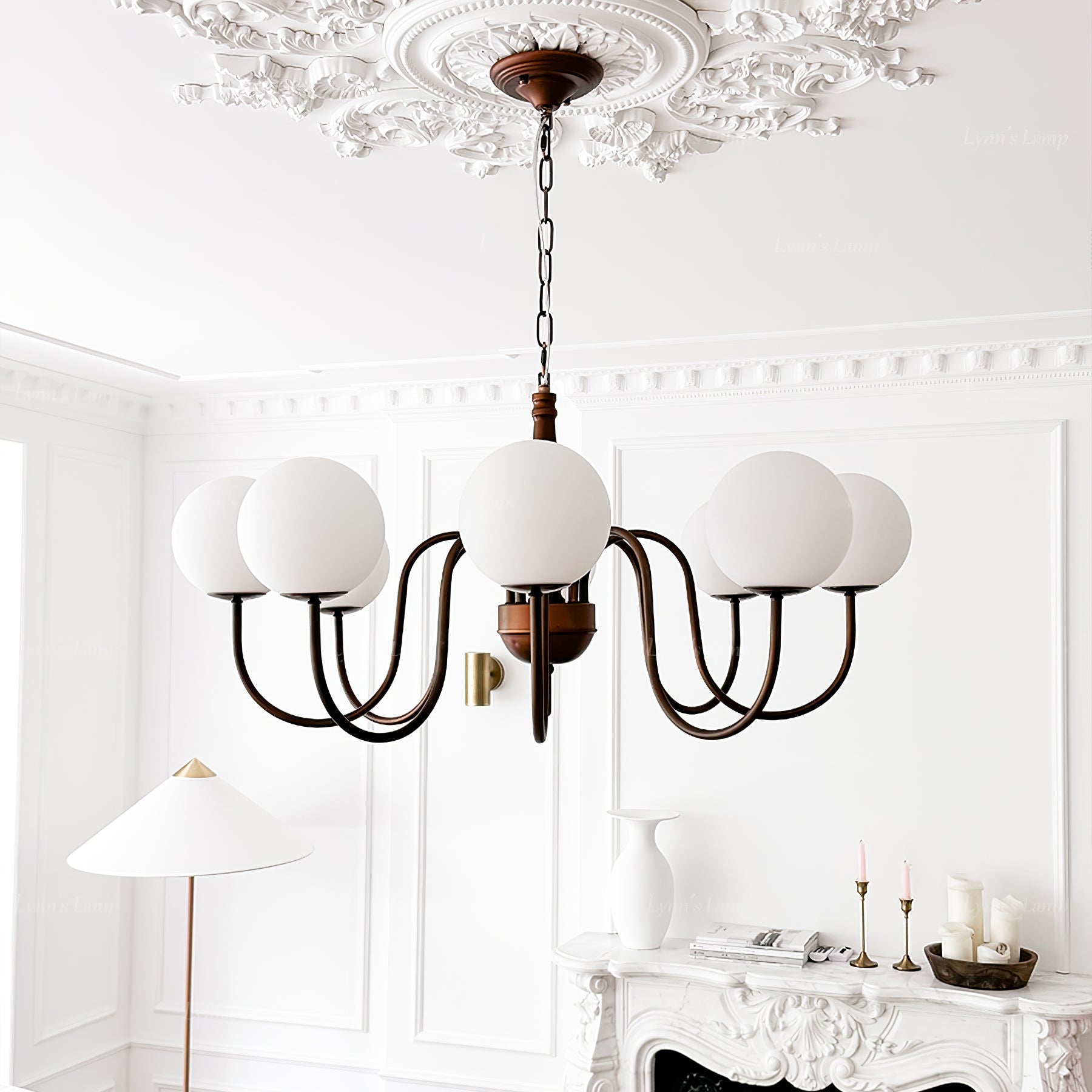 Lustra Lustre Cuivre Verre