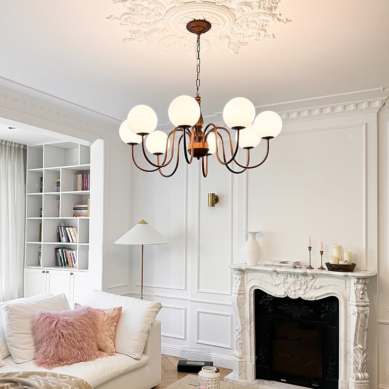 Lustra Lustre Cuivre Verre