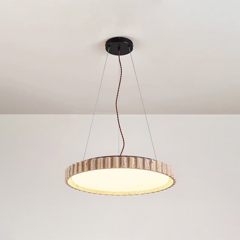 Elvenis Suspension Circulaire en Travertin