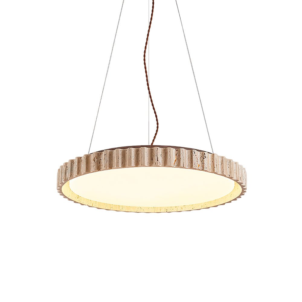 Elvenis Suspension Circulaire en Travertin