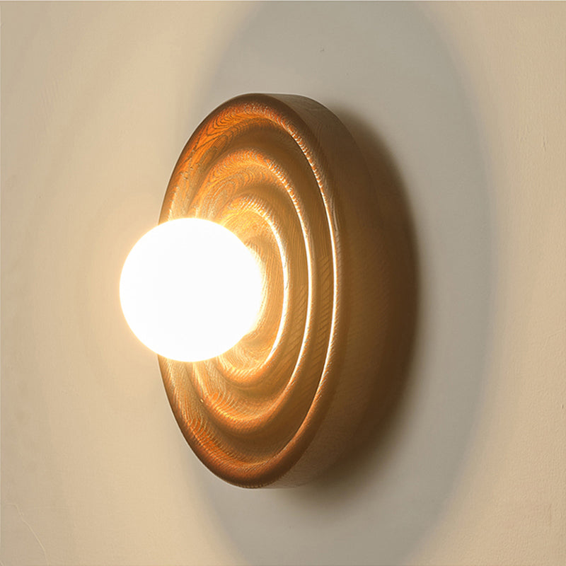 Ultalora Applique Murale Bois Verre Moderne