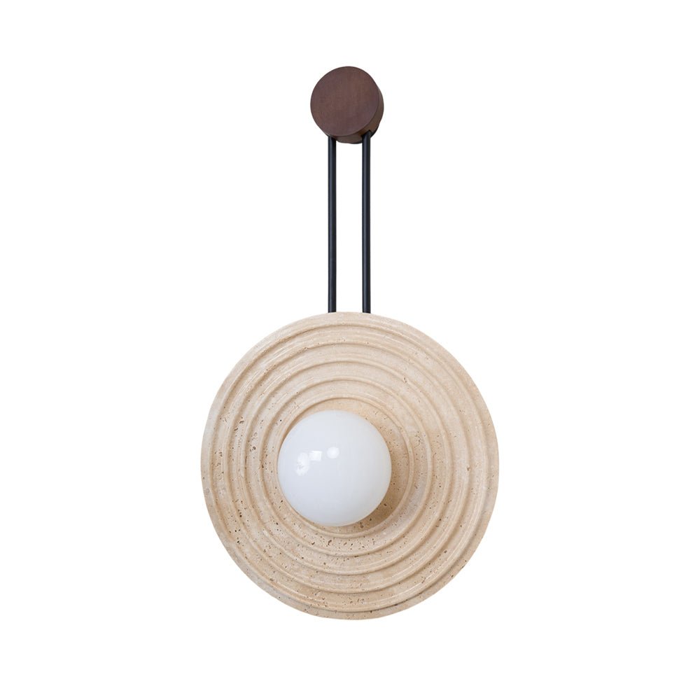 Isoror Applique Murale en Travertin Anneau Spirale