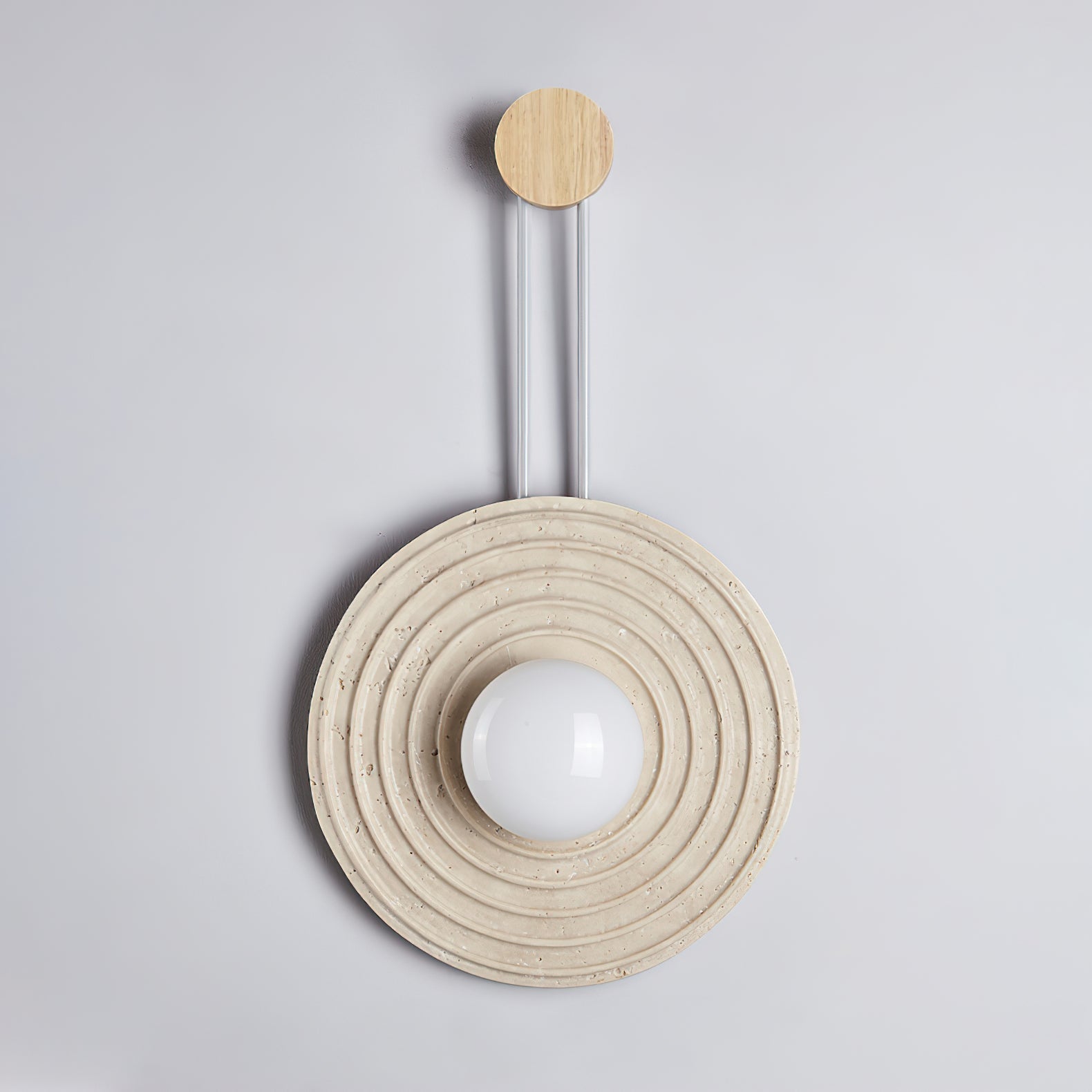 Isoror Applique Murale en Travertin Anneau Spirale
