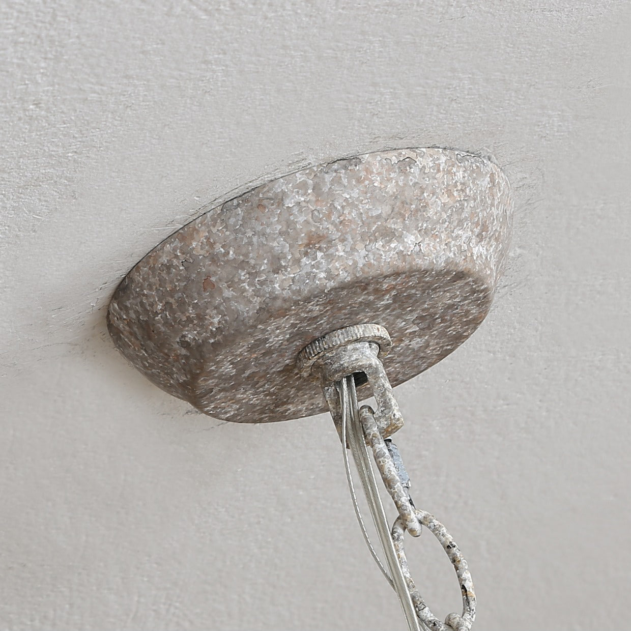 Illoros Lustre Bois Sculpté à la Main Bougie Vintage