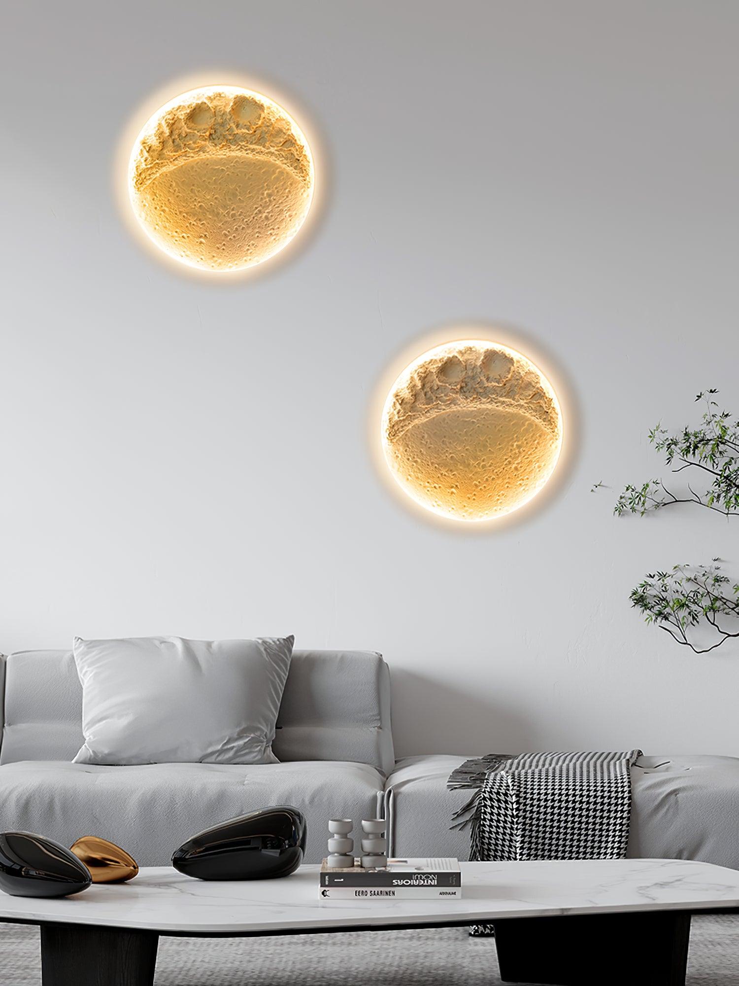 Lustra Applique Murale Plâtre Lune