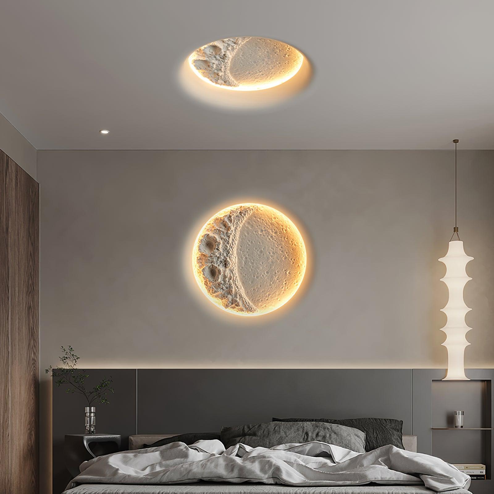 Lustra Applique Murale Plâtre Lune