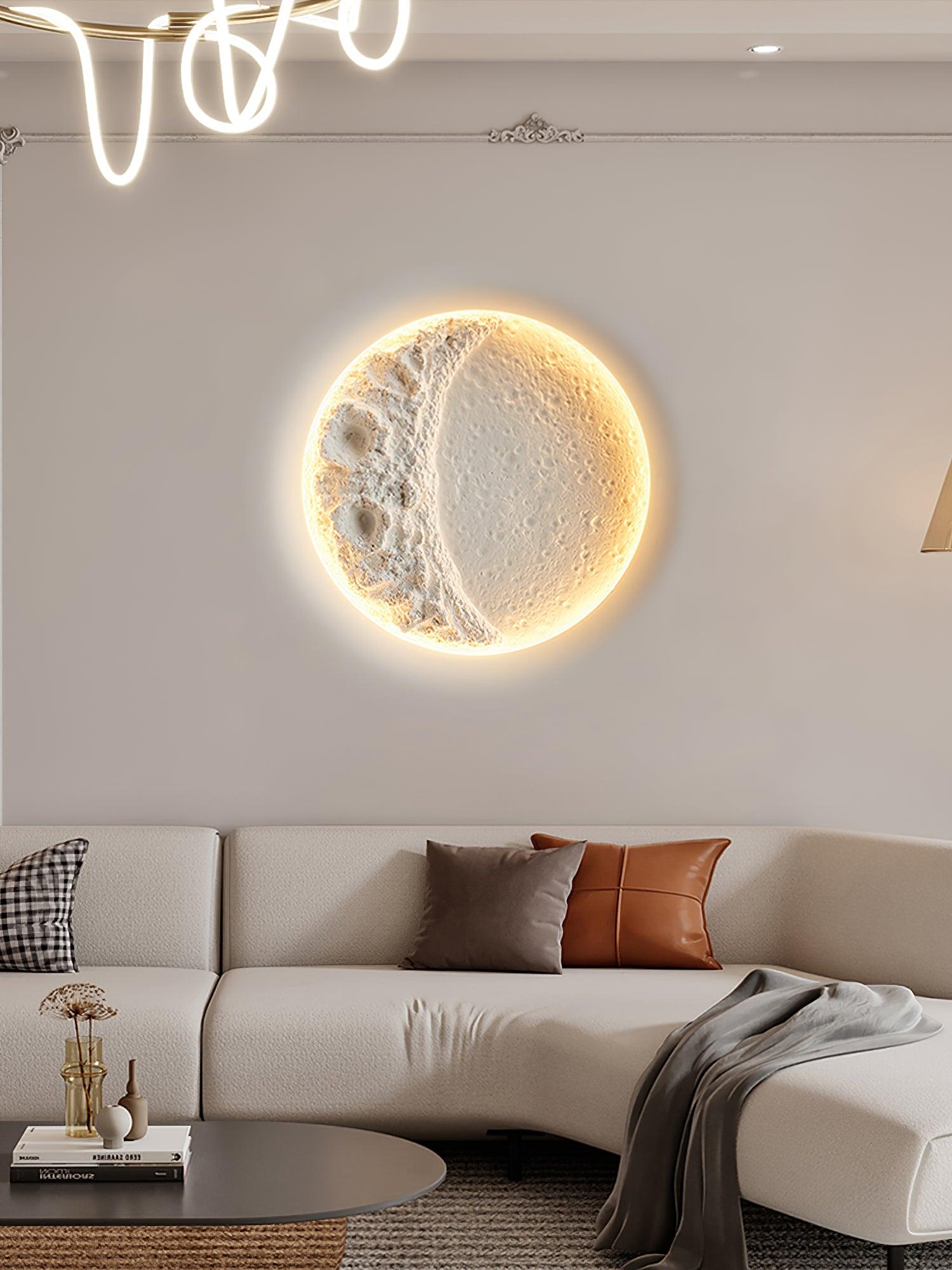 Lustra Applique Murale Plâtre Lune