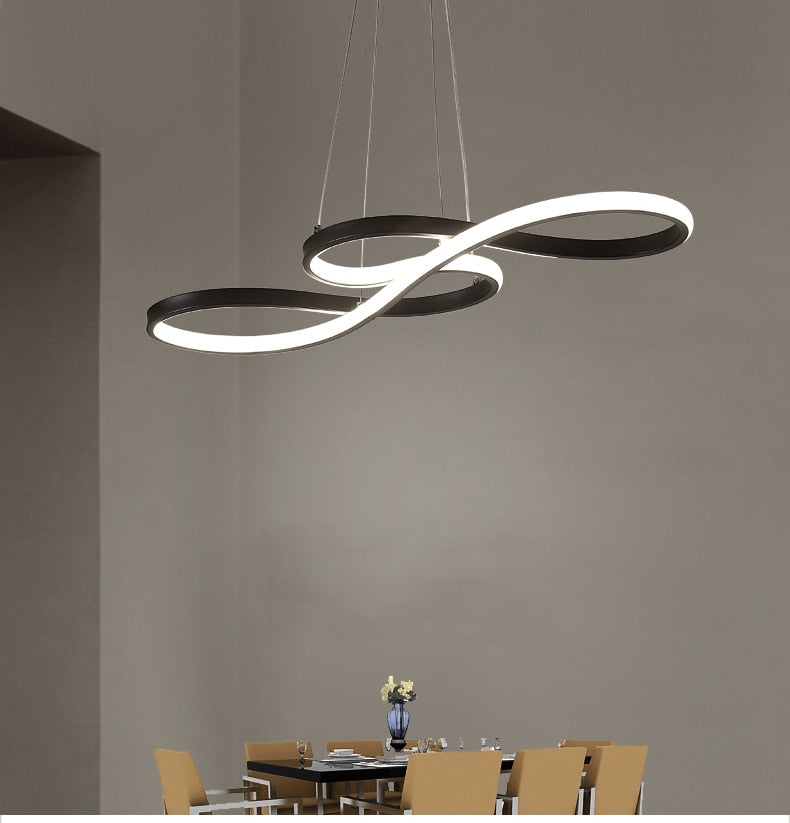 Durell Suspension Linéaire Nordique Noir/Blanc/Or. Chambre