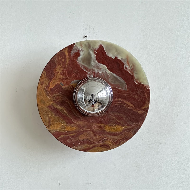 Arsole Applique Murale Ronde en Jade et Métal Moderne Minimaliste
