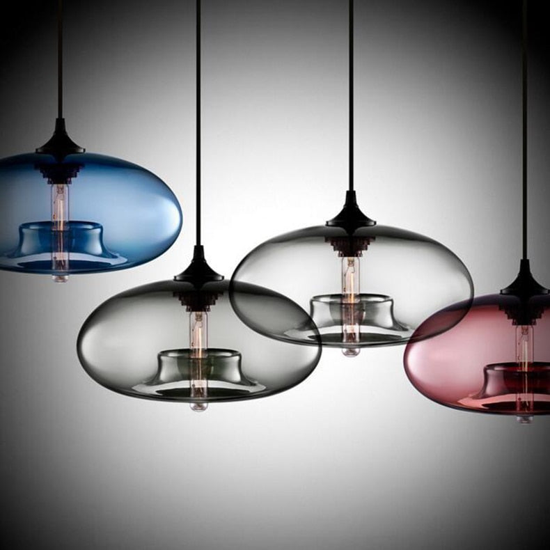 Lurea Lampes Suspendues en Verre Modernes Nordiques Chambre à Coucher