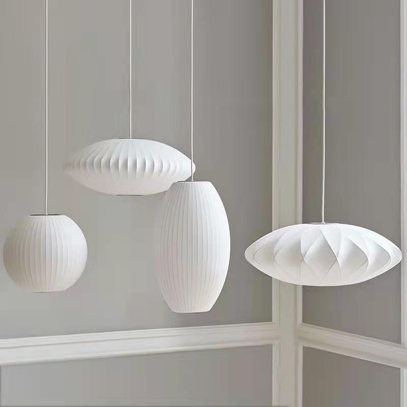 Etrio Suspension Vintage. Métal/Tissu. Blanc. Bar