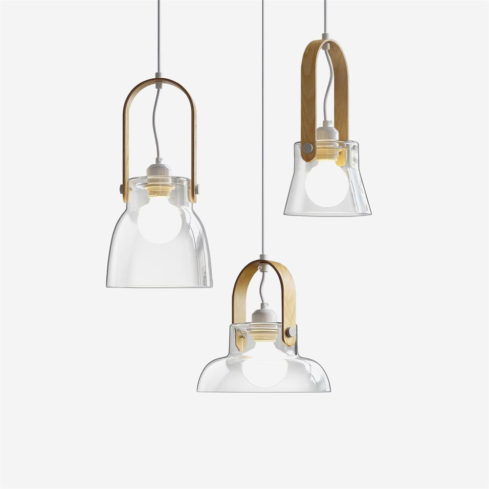 Hailie Suspension Clair Verre Rustique Moderne