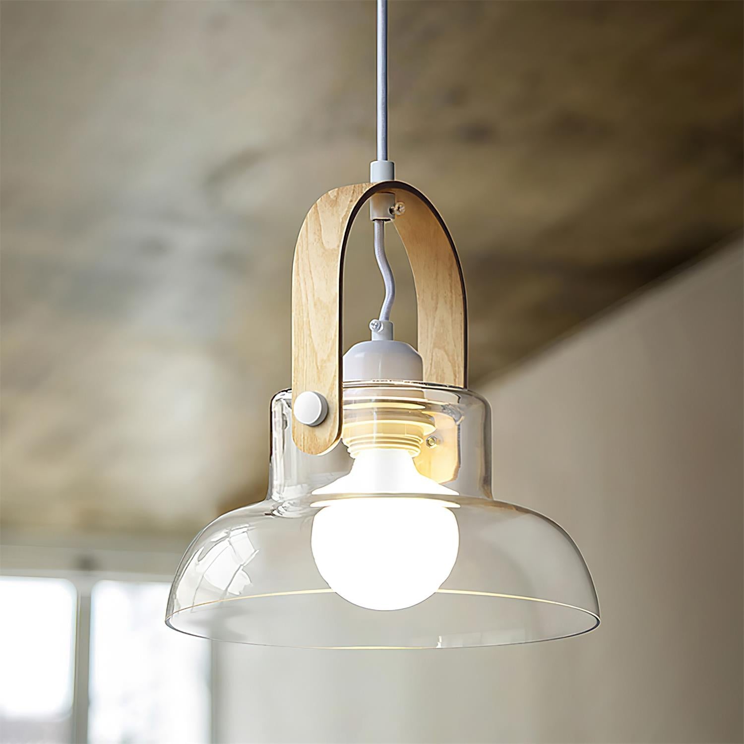 Hailie Suspension Clair Verre Rustique Moderne